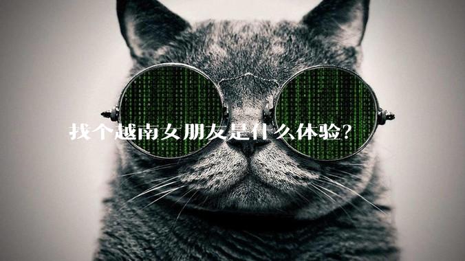 找个越南女朋友是什么体验？