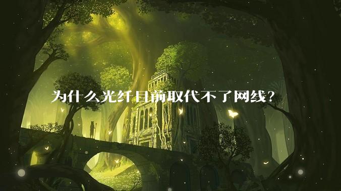 为什么光纤目前取代不了网线？