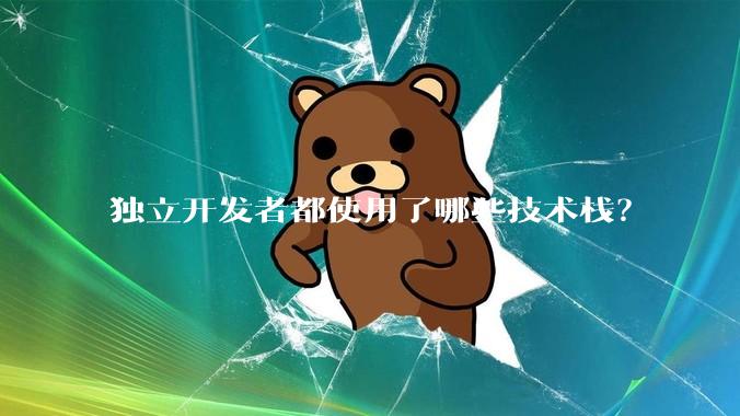 独立开发者都使用了哪些技术栈？