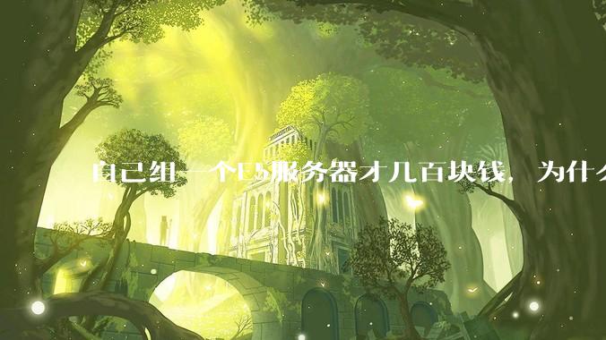 自己组一个E5服务器才几百块钱，为什么去阿里云租这么贵?